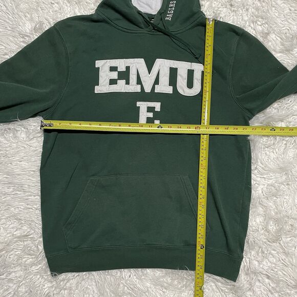 Eastern Michigan University Eagles Hoodie Size Large EMU Eagles Green Hooded - Picture 2 of 3